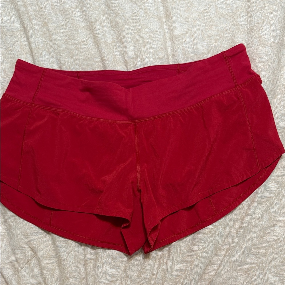 lululemon athletica Vibrant Red Athletic Shorts